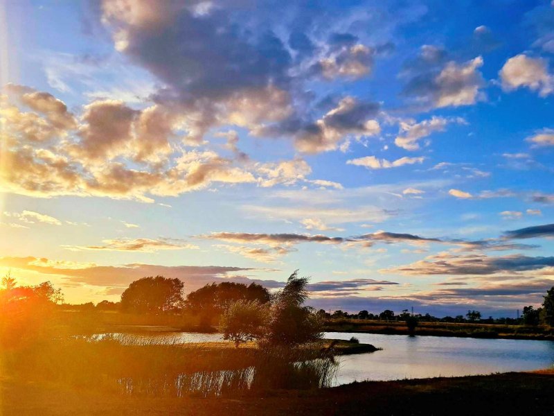 Sunset at lake One